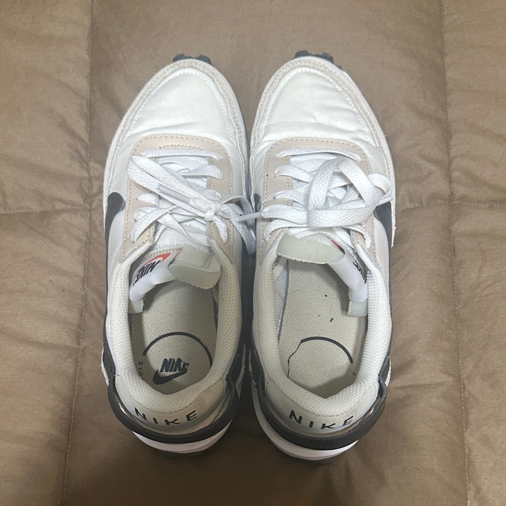 Nike Cream and Black Athletic Shoes